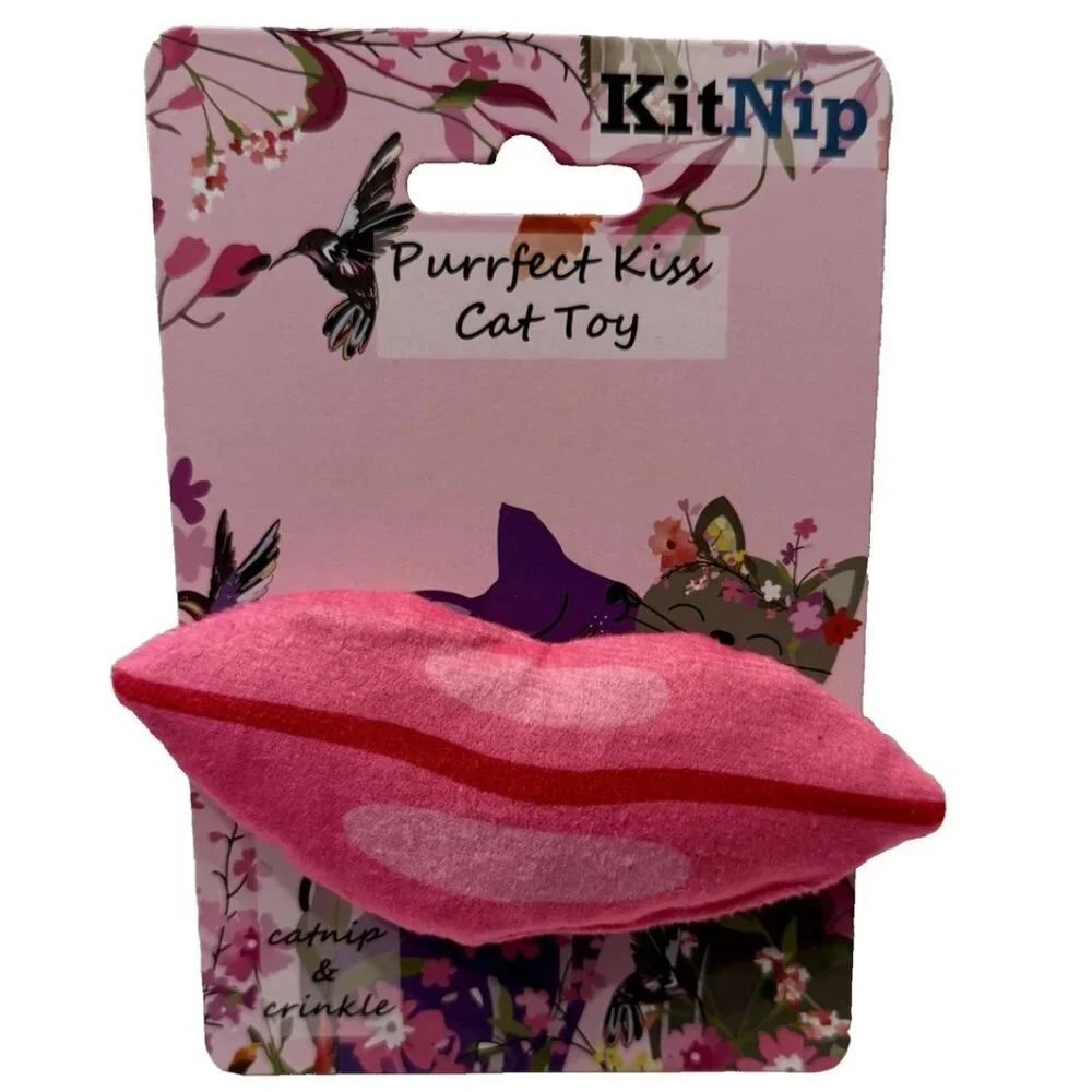 KitNip Kitty Cat LOVE Interactive Catnip Lips Plush Bird Lot of 4 Toys New